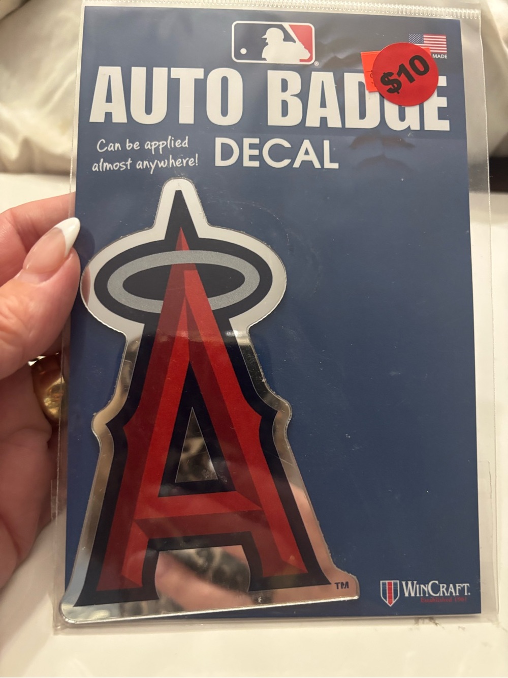 WinCraft Red, White & Black Los Angeles Angels Auto Badge Decal